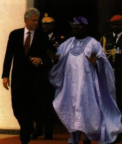 President Clinton and Nigerian President Olusegun Obasanjo