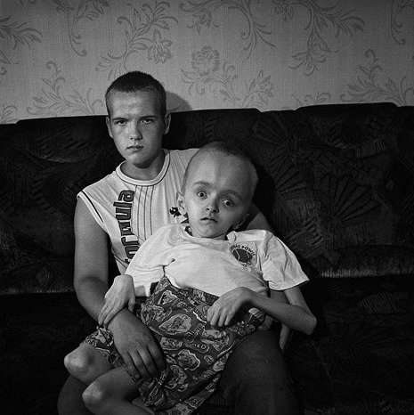 Twin brothers Michael and Vladimir Iariga of Minsk, Belarus