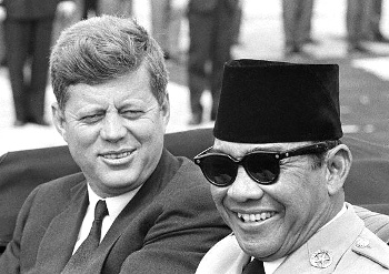 Presidents Kennedy and Sukarno