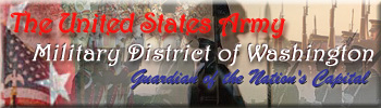 The U.S. Army Military District of Washington Guardian of the Nation's Capital banner